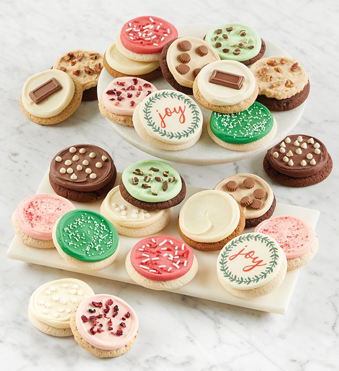 Bow Gift Box - Buttercream Frosted Holiday Cookies